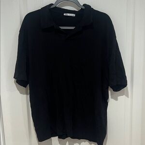 Zara Men's Classic Black Polo Shirt